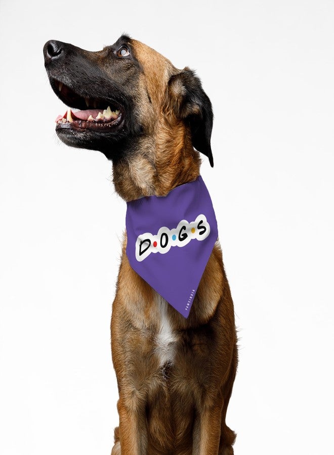 PawsIndia Dog Bandana with Collar Small Medium Large Dogs & Cats 100% Adjustable with Buckle Stretchable Fabric D.O.G.S - Image 2